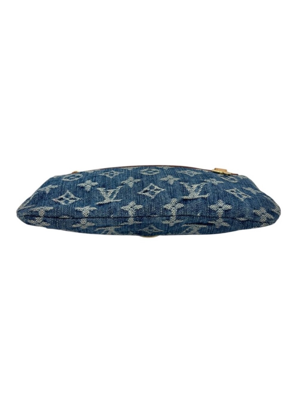 LOUIS VUITTON Vintage
Monogram Denim Pochette Plat
Clutch Bag Blue Gold [105529] - Picture 6 of 9